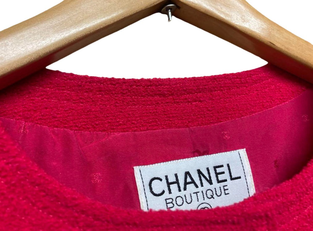 シャネル ヴィンテージ ツイード ジャケット キャビアボタン