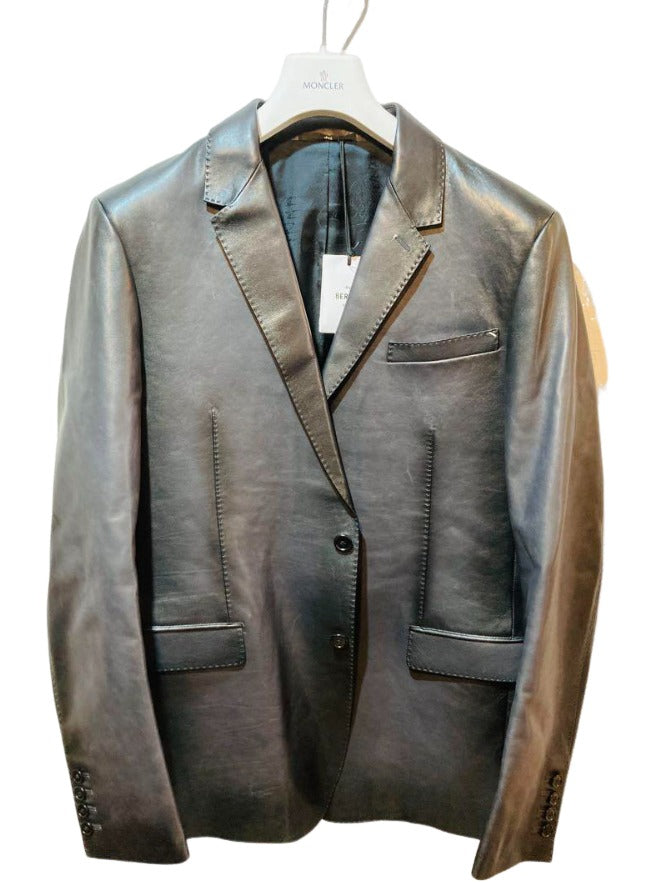 ベルルッティ パティーヌ レザージャケット ブラック