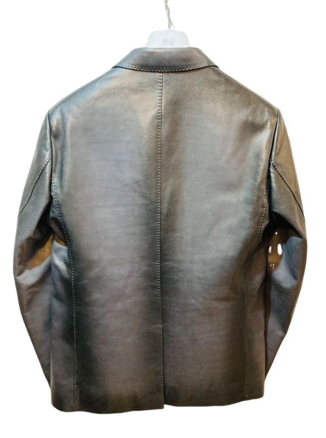 ベルルッティ パティーヌ レザージャケット ブラック