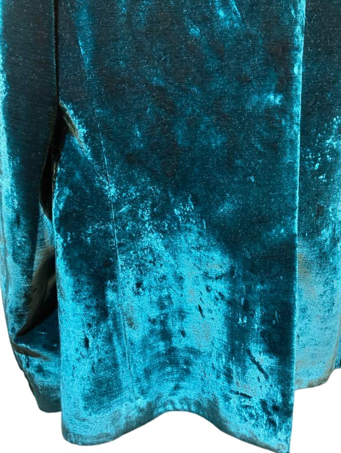 サンローラン ベルベット ジャケット ブルー メンズ