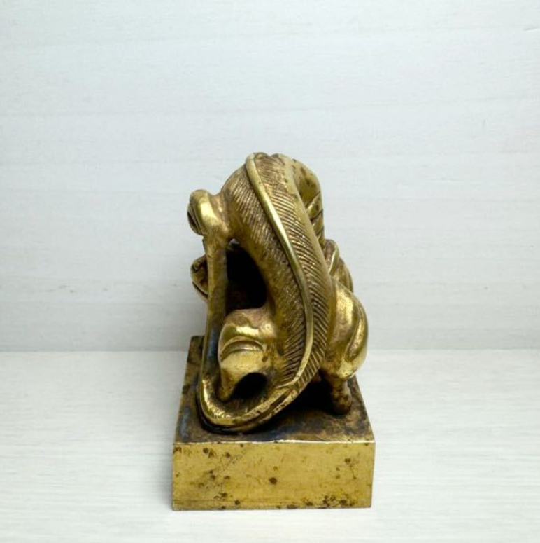 中国 獅子 金印 金属製