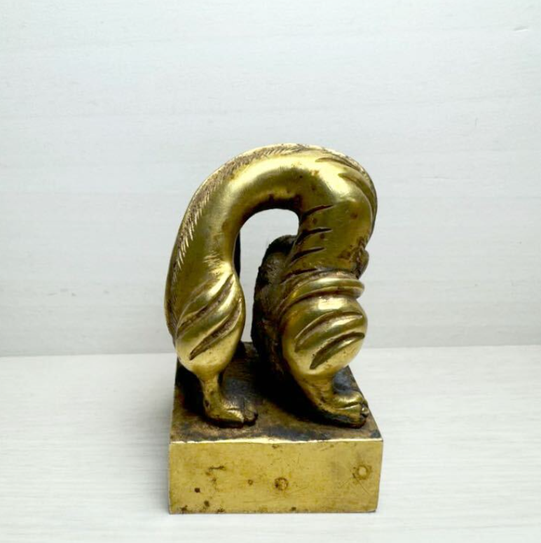 中国 獅子 金印 金属製