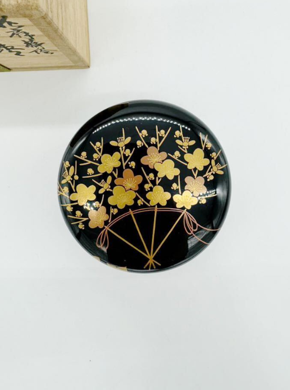 荒井喜峰 花扇蒔絵 平棗