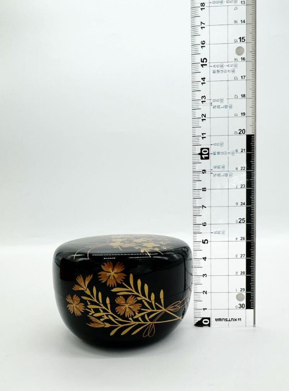 荒井喜峰 花扇蒔絵 平棗