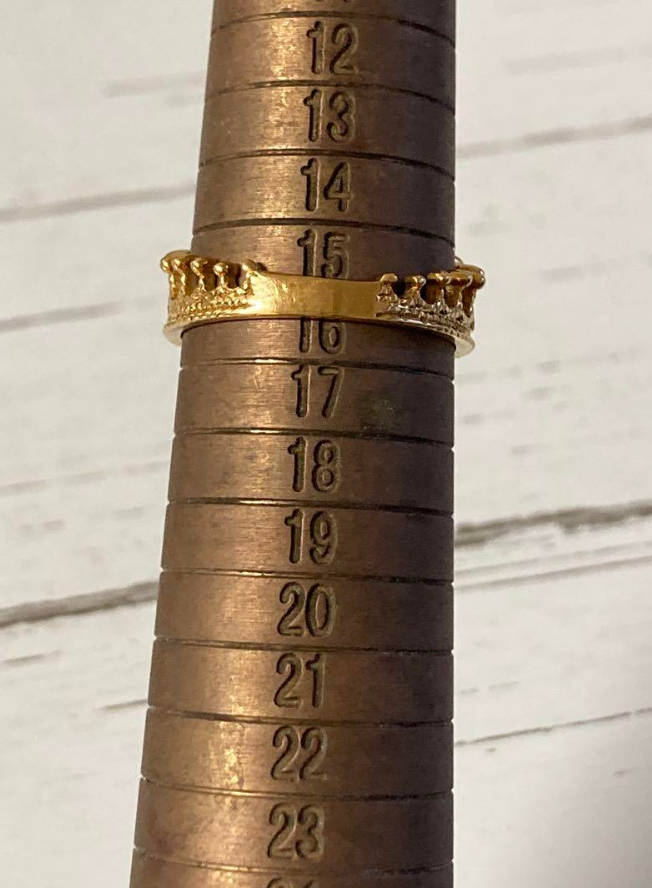 K18 パール ダイヤ リング ティアラ モチーフ