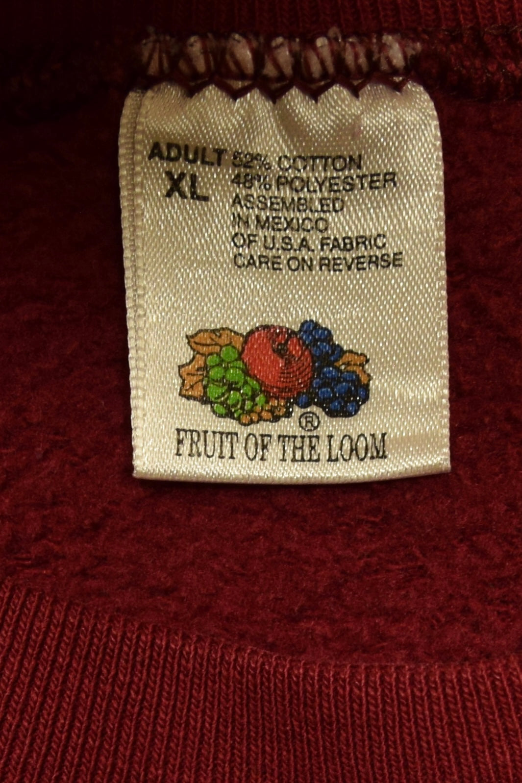 メンズヴィンテージ スウェット【FRUIT OF THE LOOM】 ワンポイント パープル
