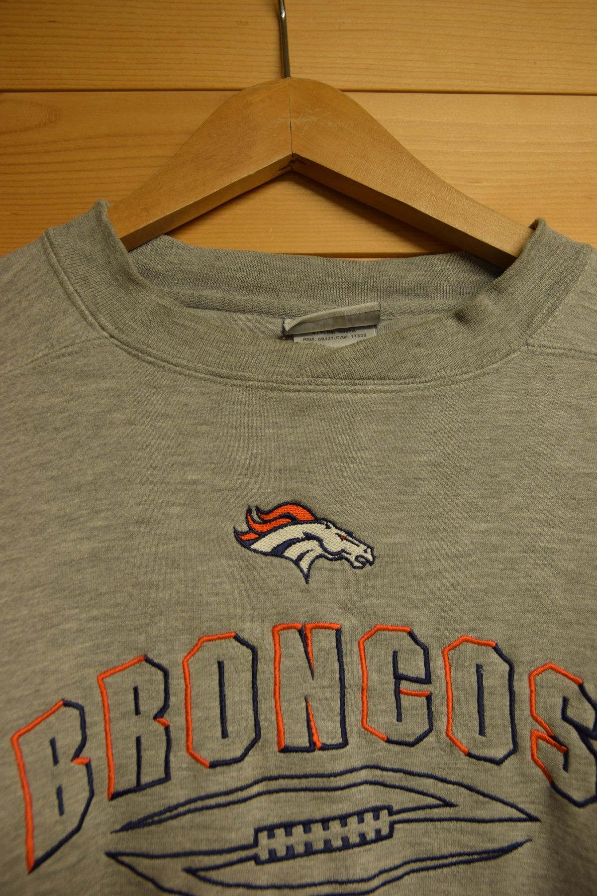 メンズヴィンテージ スウェット 【Reebok】 NFL Denver Broncos グレー
