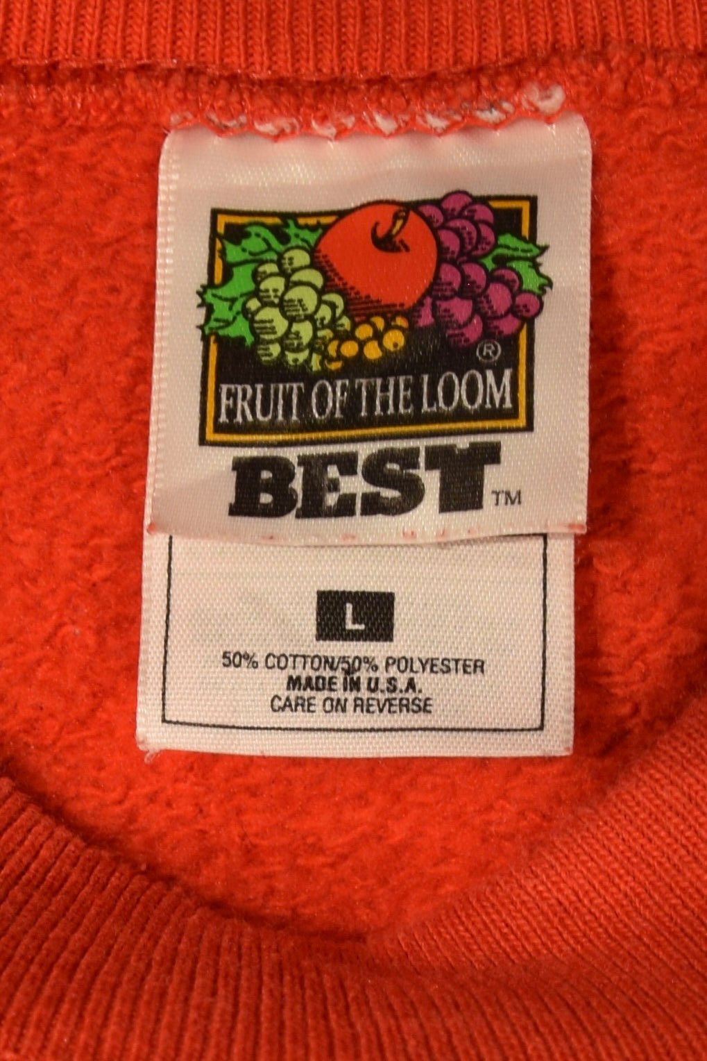 メンズヴィンテージ スウェット【FRUIT OF THE LOOM】1998 CAT’S THE TALENT SHOE 98 レッド