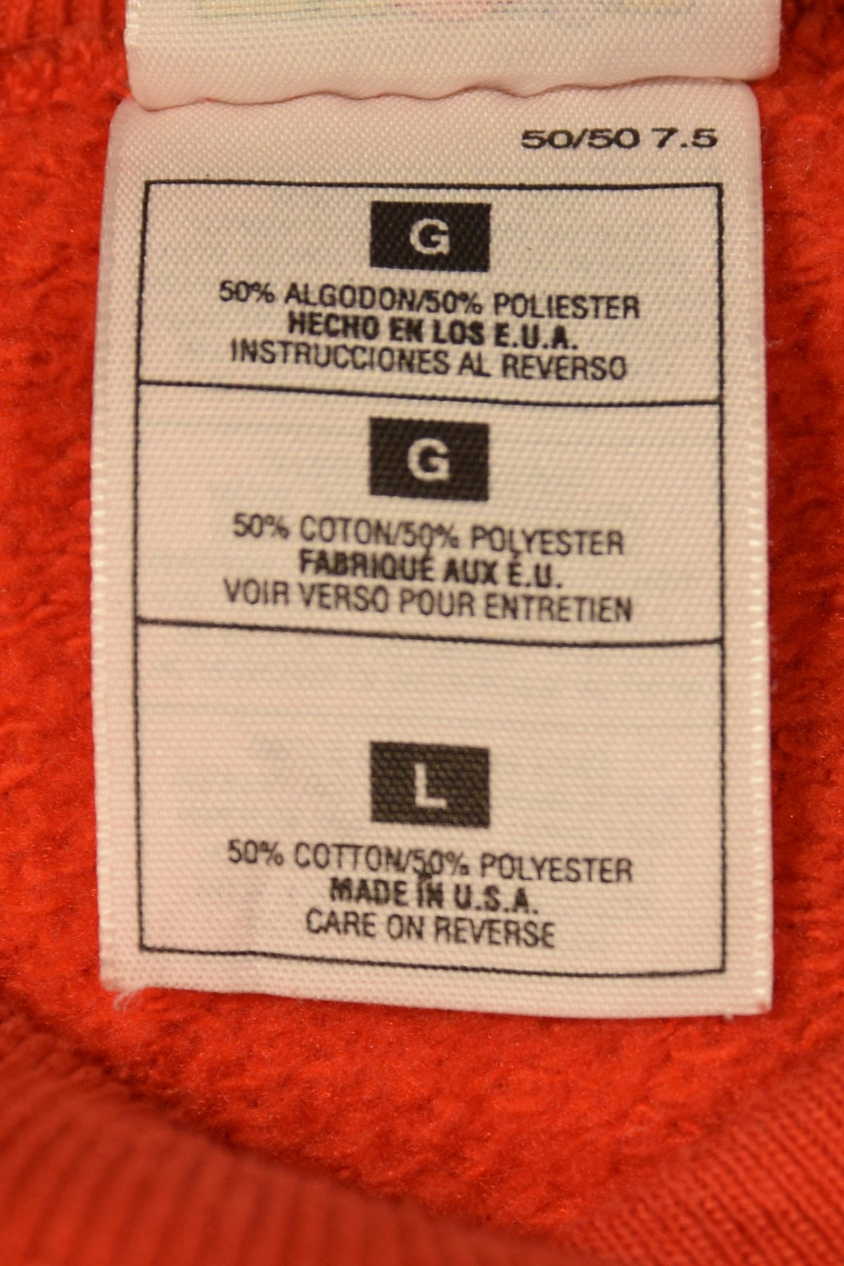 メンズヴィンテージ スウェット【FRUIT OF THE LOOM】1998 CAT’S THE TALENT SHOE 98 レッド