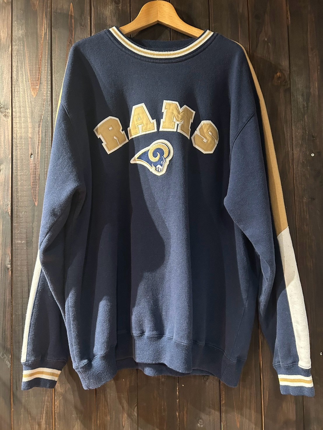 メンズヴィンテージ スウェット 【NFL】 RAMS 刺しゅう ネイビー