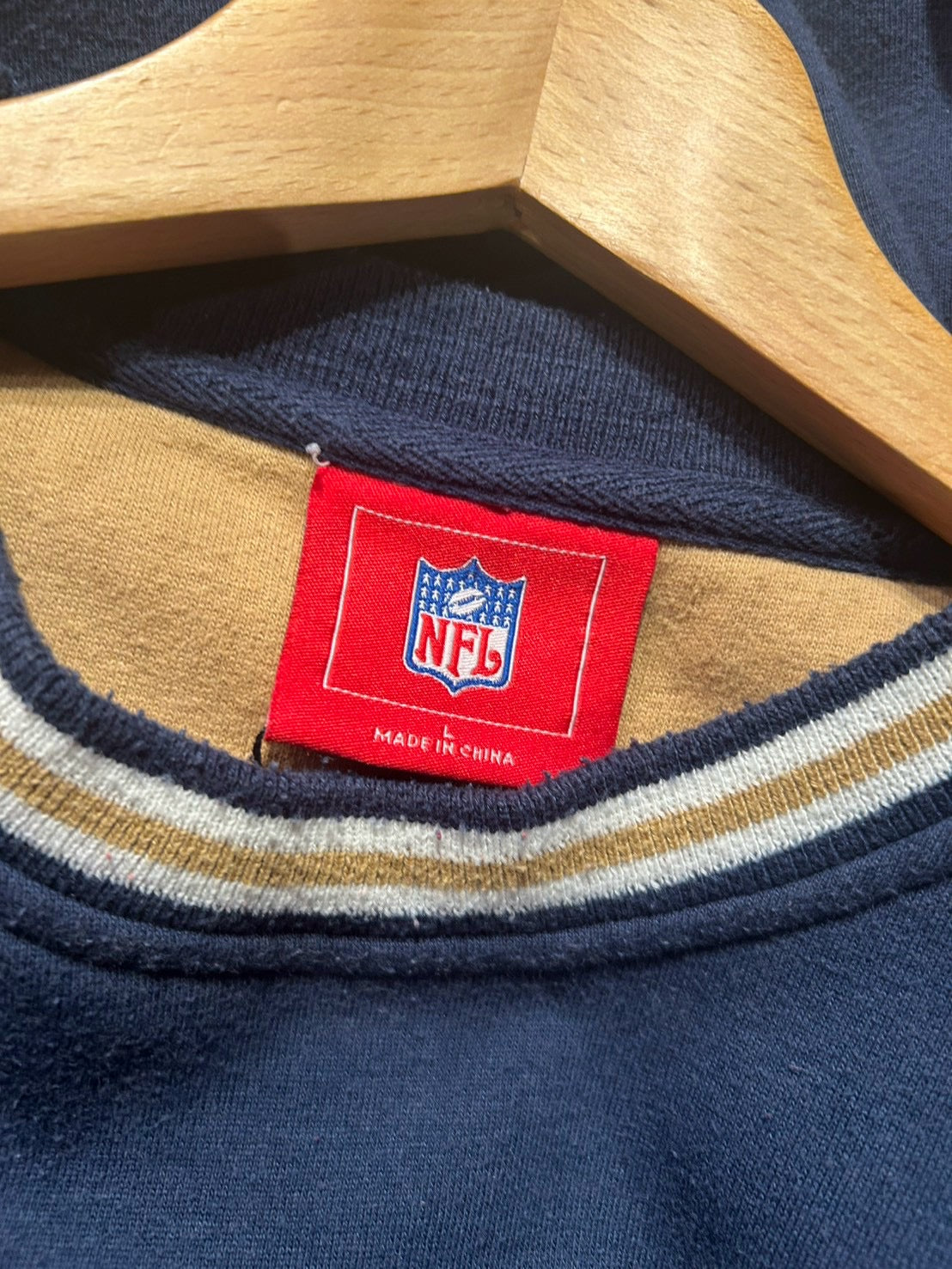 メンズヴィンテージ スウェット 【NFL】 RAMS 刺しゅう ネイビー