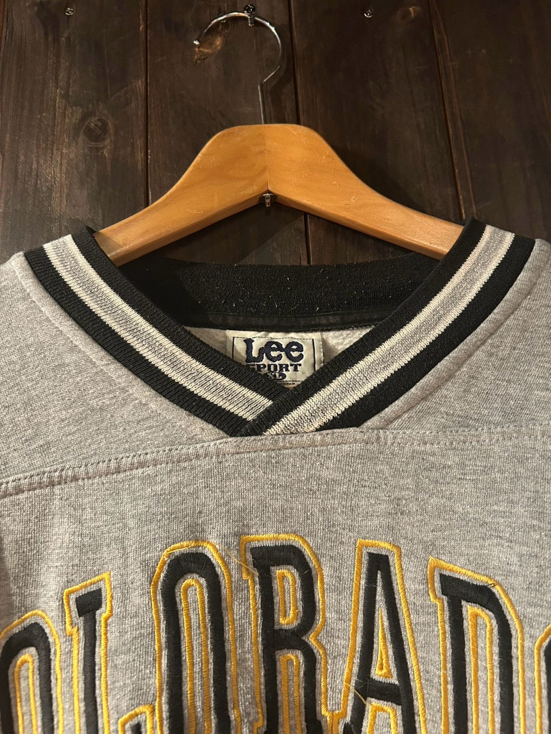 メンズヴィンテージ スウェット 【Lee SPORT】コロラド大学 カレッジロゴ グレー