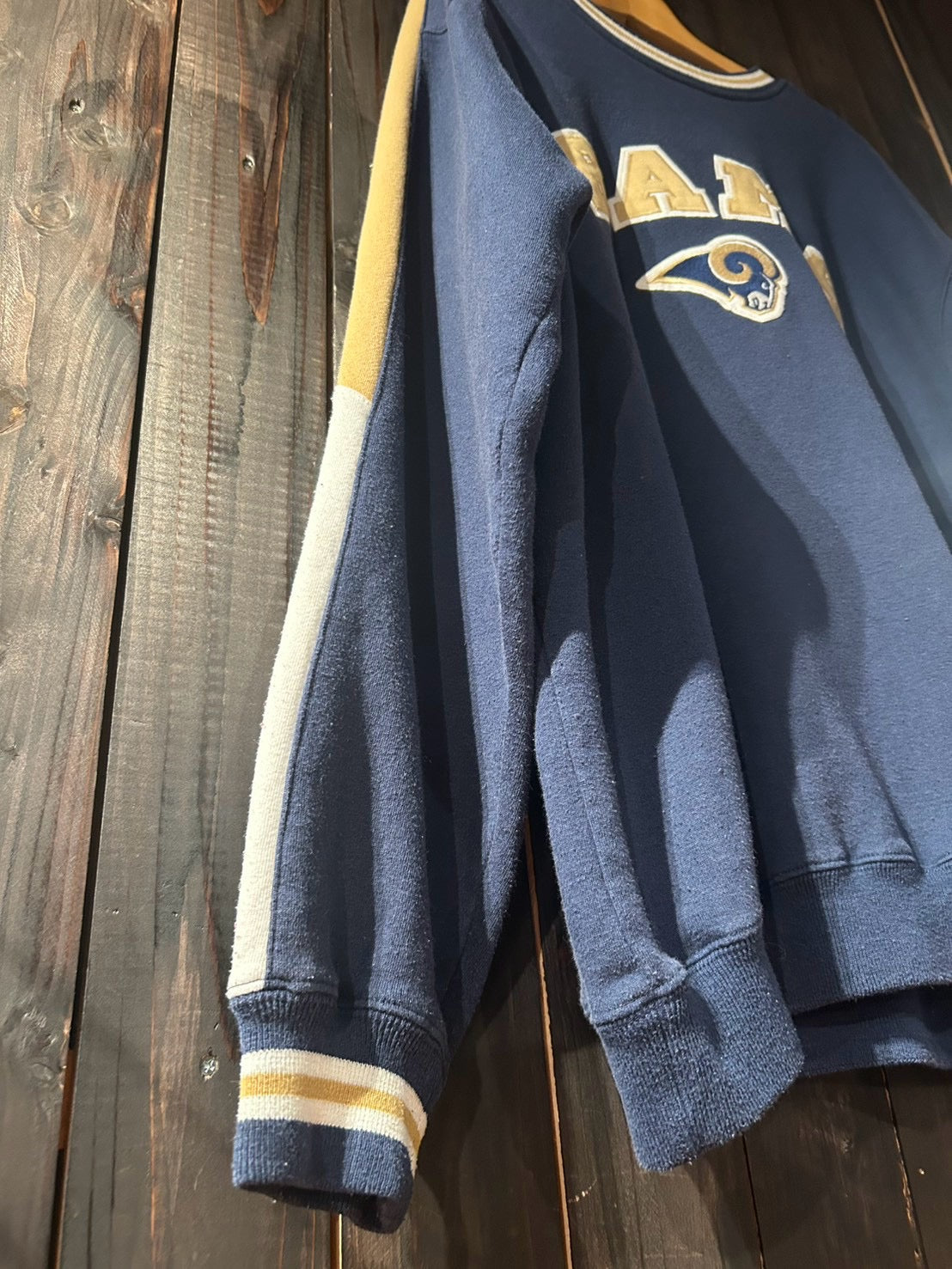 メンズヴィンテージ スウェット 【NFL】 RAMS 刺しゅう ネイビー