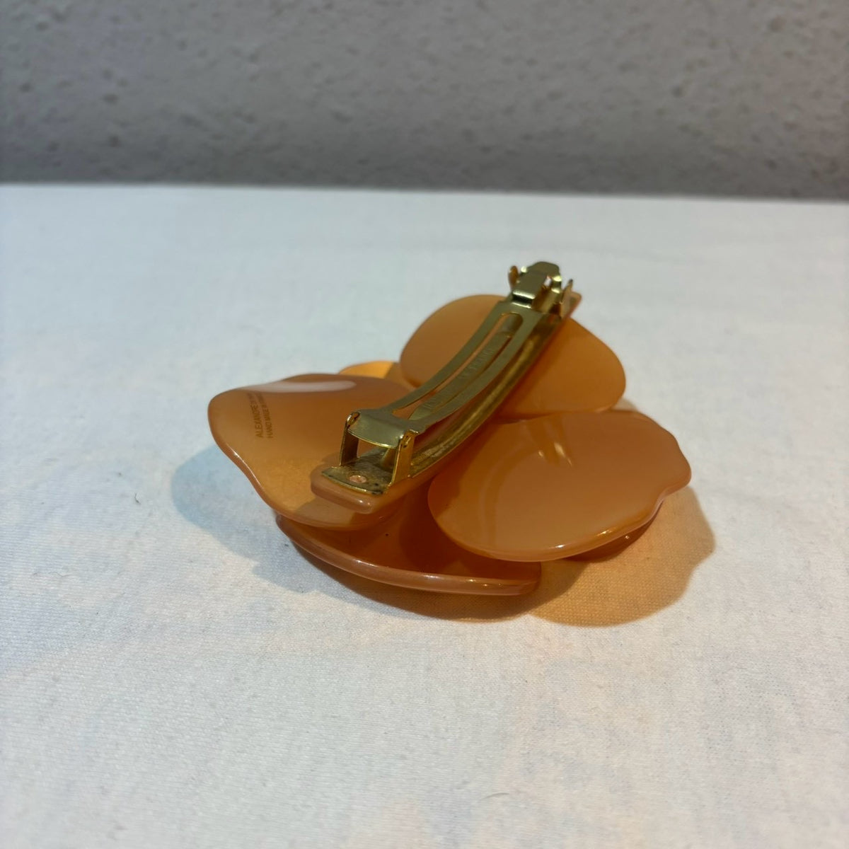 【ALEXANDRE DE PARIS】カメリア バレッタ オレンジ