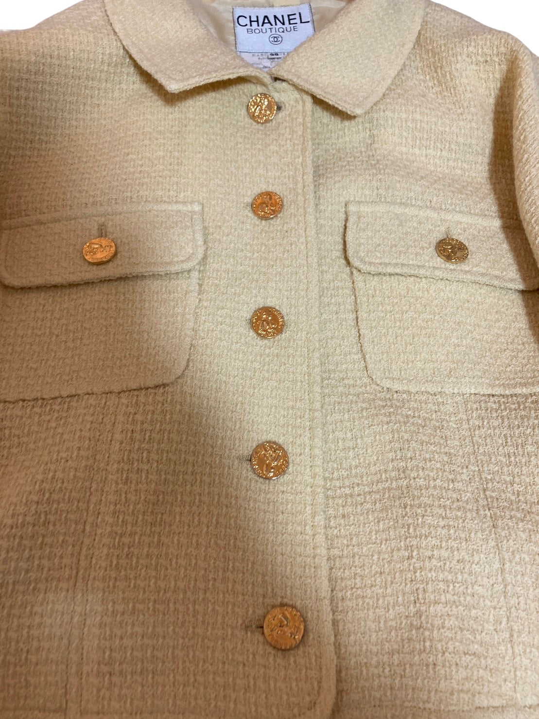 シャネル ヴィンテージ ツイード セットアップ スーツ ジャケット スカート インナー 3点セット