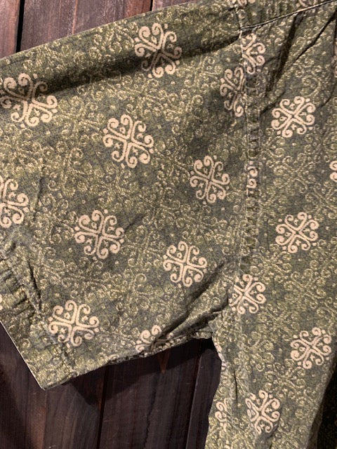 メンズヴィンテージ アロハシャツ 【natural issue】総柄 グリーン