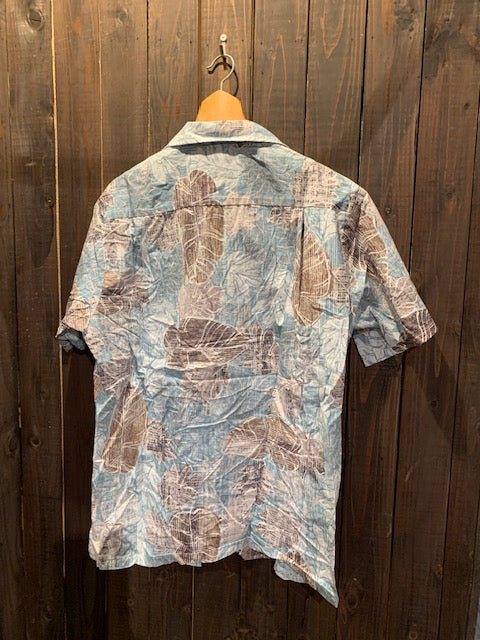 メンズヴィンテージ アロハシャツ 【RJC】リーフ ブルー