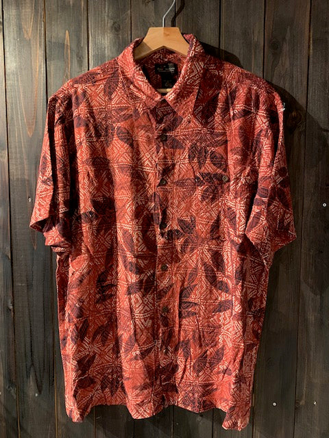 メンズヴィンテージ アロハシャツ 【RED MACAW THADING COMPANY】リーフ レッド