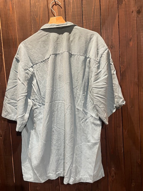 メンズヴィンテージ アロハシャツ 【Tommy Bahama】無地 ブルー