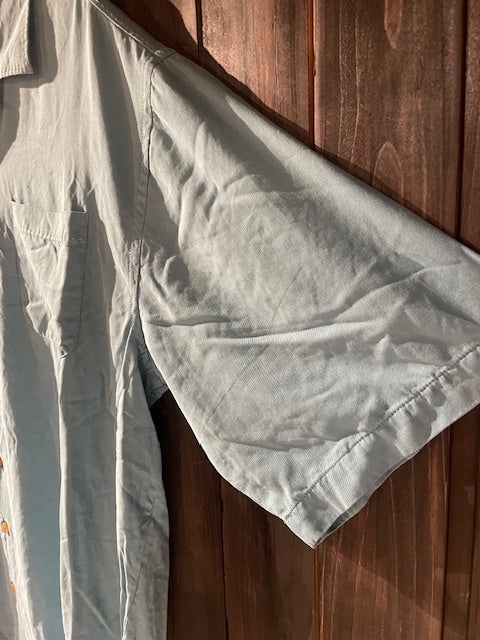 メンズヴィンテージ アロハシャツ 【Tommy Bahama】無地 ブルー