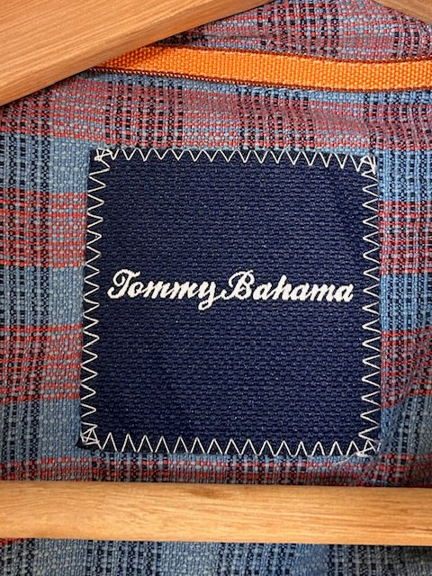 メンズヴィンテージ アロハシャツ 【Tommy Bahama】チェック ネイビー