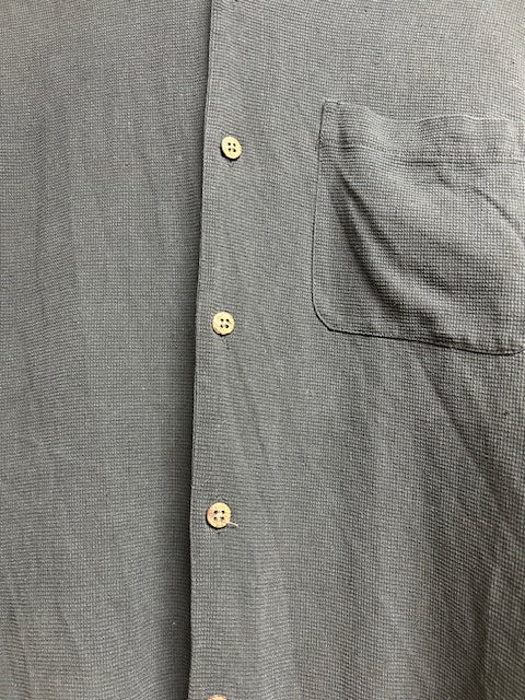 メンズヴィンテージアロハシャツ【Vintage Silk】 無地 ブラック