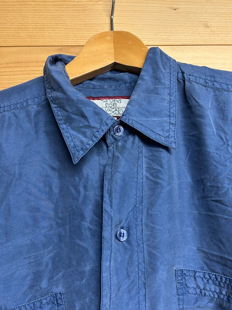 メンズヴィンテージアロハシャツ【THE MEN'S STORE】 無地 ネイビー