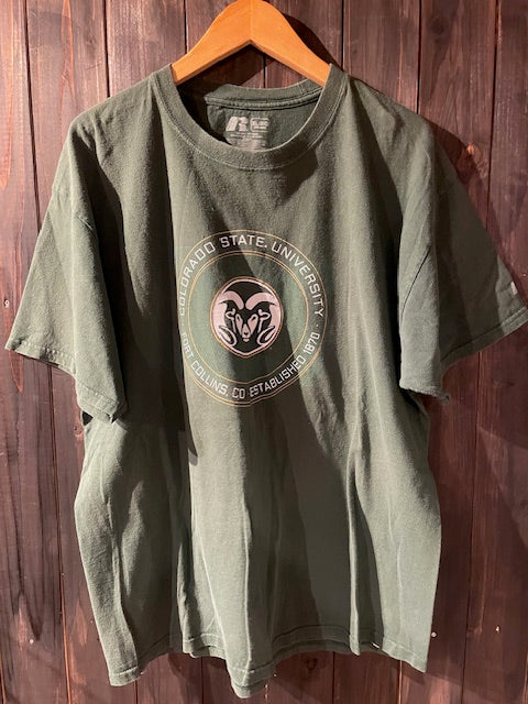 メンズヴィンテージ Tシャツ 【Russell Athletic / カレッジロゴ】グリーン