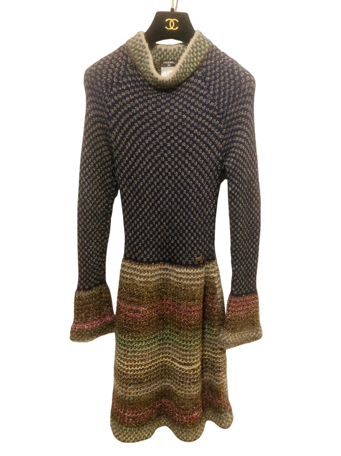 シャネル グラデーション ニットワンピース