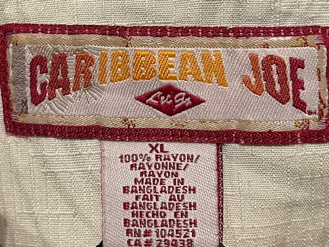 メンズヴィンテージ アロハシャツ 【Caribbean Joe】ハイビスカス イエロー