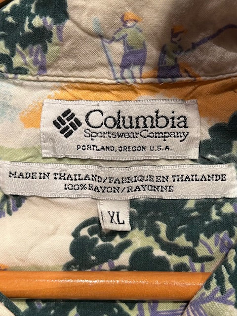 メンズヴィンテージ アロハシャツ 【Columbia】ビーチ ベージュ