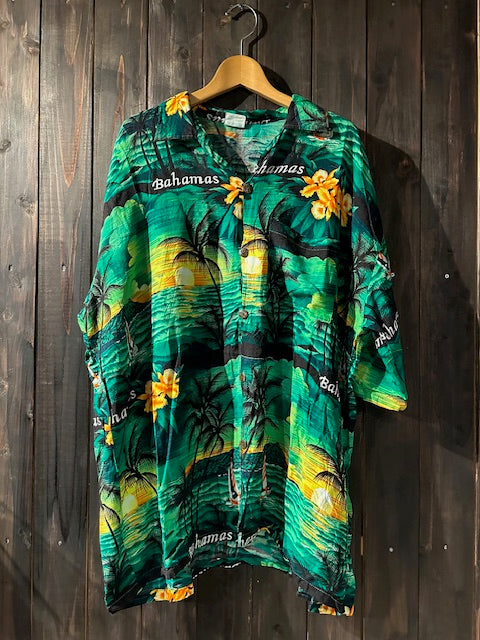 メンズヴィンテージ アロハシャツ 【COJ apparels】ビーチ グリーン