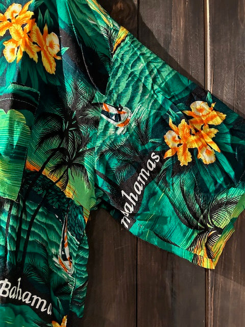 メンズヴィンテージ アロハシャツ 【COJ apparels】ビーチ グリーン