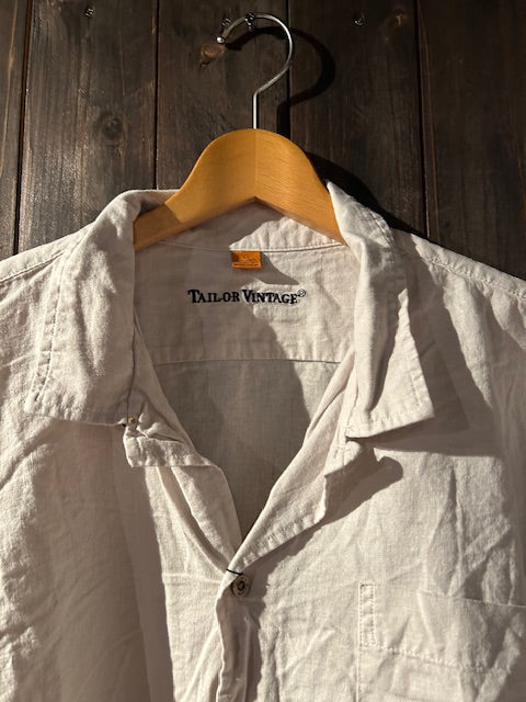 メンズヴィンテージ アロハシャツ 【TAILOR VINTAGE】無地 ベージュ
