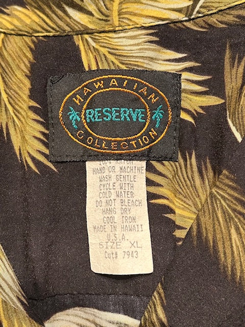 メンズヴィンテージ アロハシャツ 【Hawaiian reserve collection】ブラック