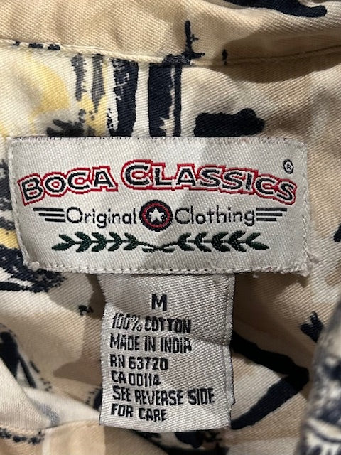メンズヴィンテージ アロハシャツ 【BOCA CLASSICS】総柄 ホワイト