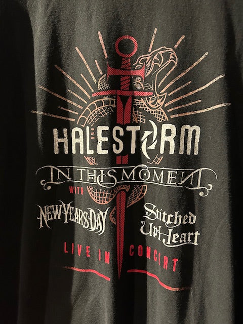 メンズヴィンテージ Tシャツ 【HALESTORM / LIVE】ブラック