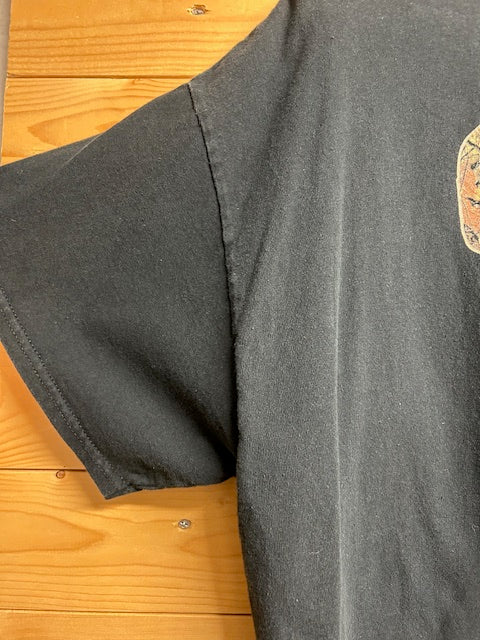 メンズヴィンテージ Tシャツ 【REALTREE 】迷彩柄 フロントデザイン ブラック