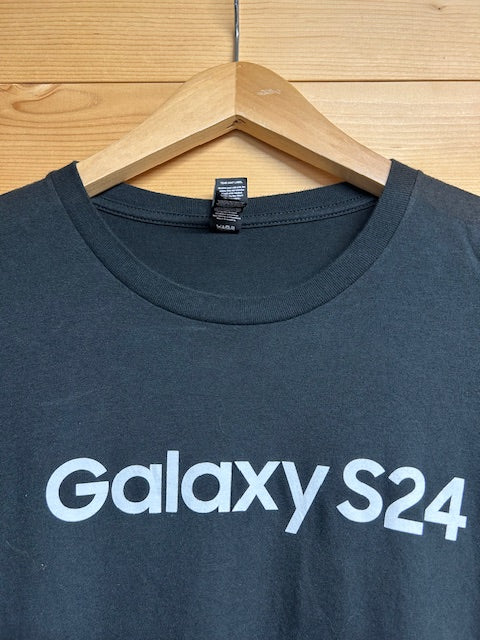 メンズヴィンテージ Tシャツ 【Galaxy S24】 フロントロゴ ブラック