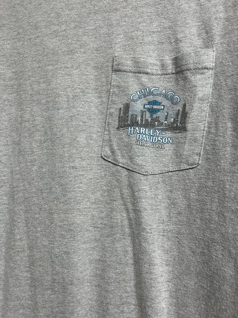 メンズヴィンテージ Tシャツ 【HARLEY DAVIDSON / Chicago】 グレー