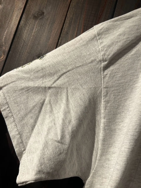 メンズヴィンテージ Tシャツ 【Hanes】 フロントロゴデザイン グレー