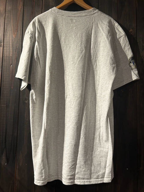メンズヴィンテージ Tシャツ 【Hanes】 フロントロゴデザイン グレー