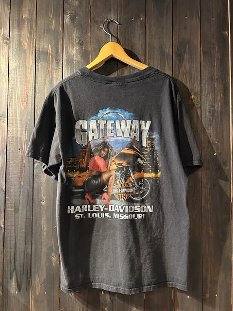 メンズヴィンテージ Tシャツ 【HARLEY DAVIDSON】グラフィック ブラック