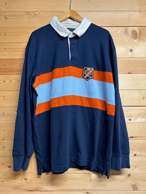 メンズヴィンテージ 長袖シャツ【TOMMY HILFIGER】ストライプ ネイビー