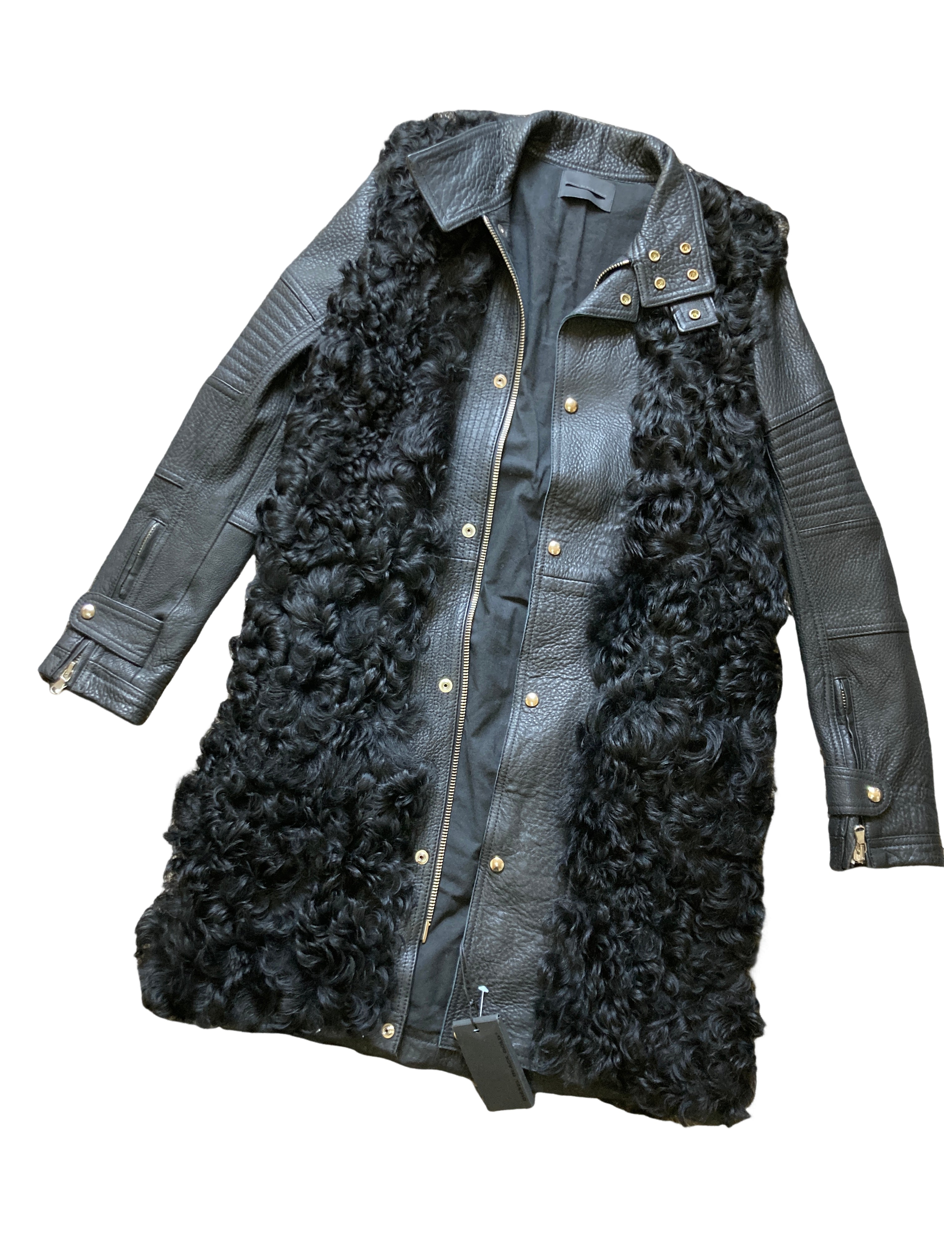 ディーゼル ムートン レザー コート