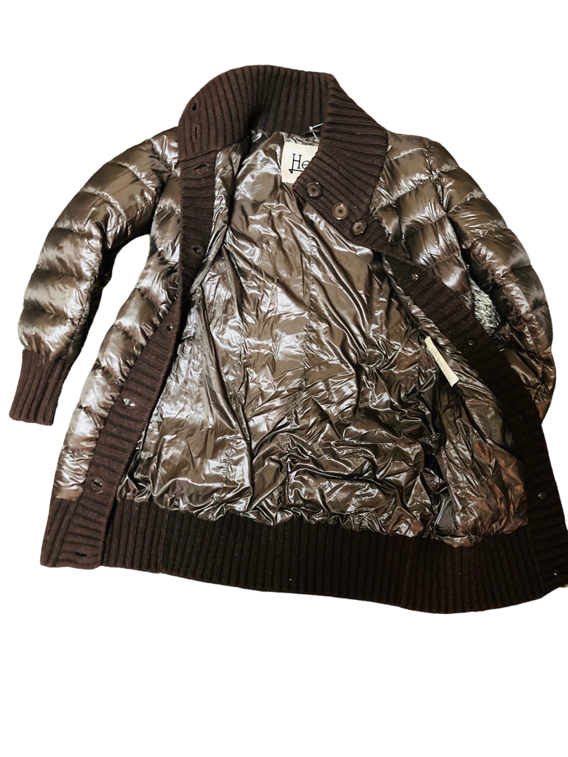 ヘルノ ニット切替 ダウンコート