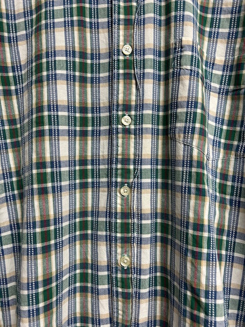 メンズヴィンテージ シャツ【DOCKERS】チェック ブルー グリーン