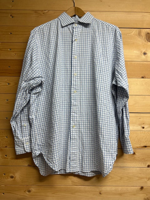 メンズヴィンテージ シャツ【POLO by Ralph Lauren】チェック ホワイト ブルー