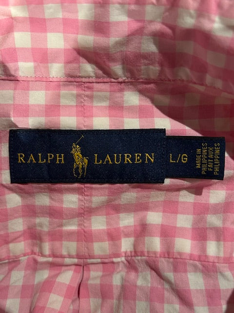 メンズヴィンテージ シャツ【Ralph Lauren】チェック ピンク