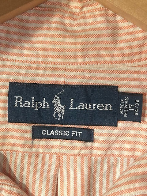 メンズヴィンテージ シャツ【Ralph Lauren】ストライプ ピンク